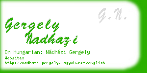gergely nadhazi business card