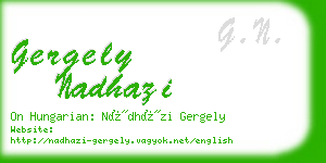 gergely nadhazi business card